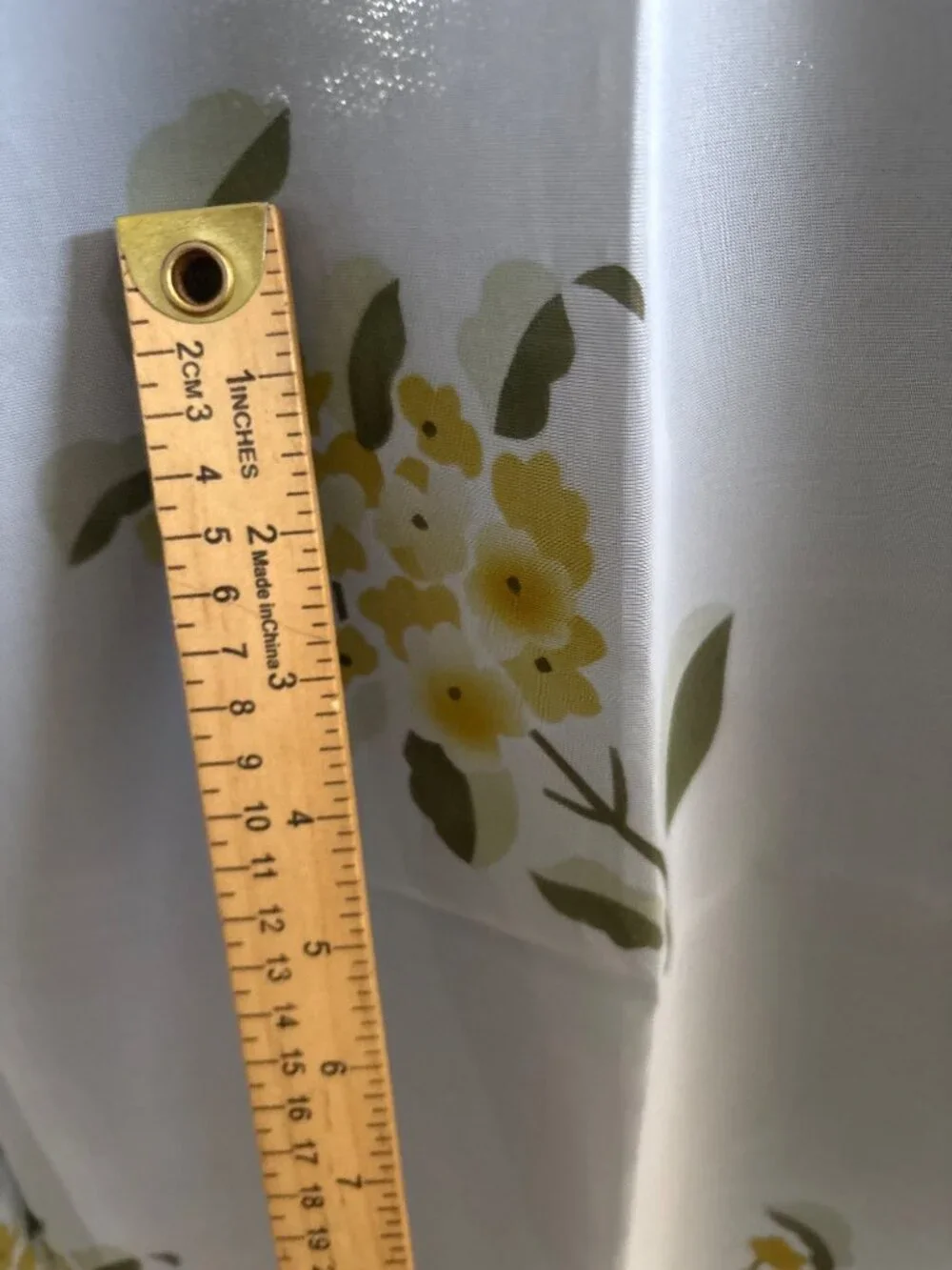 Floral Yellow Curtain Set Valance 2 Panels 60